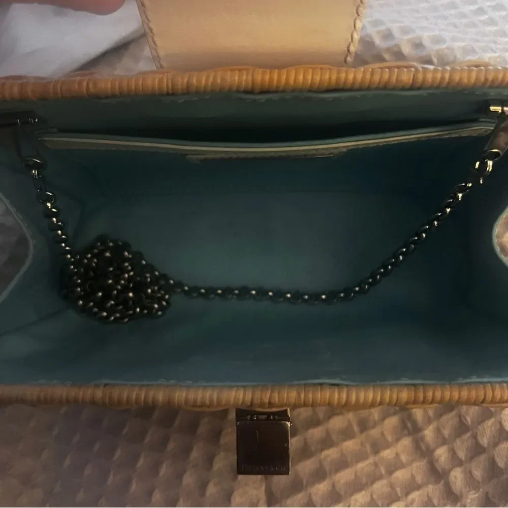 Tiffany & Co. Blaine Wicker Clutch - White